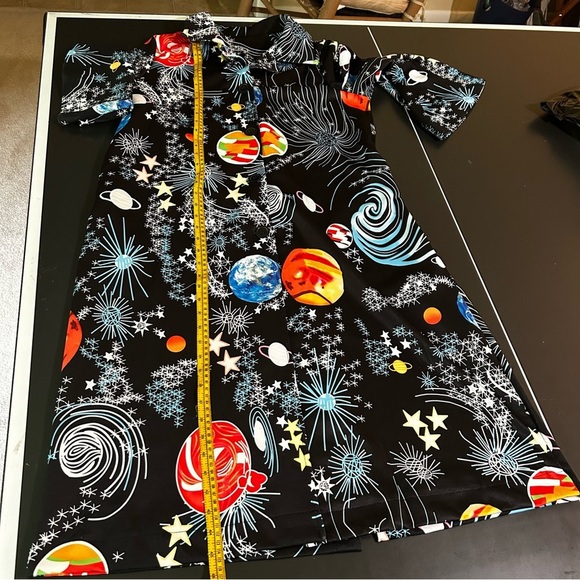 Women’s Space/planets Large Duster Robe Or Jacket Fashion Wear Multi Colored - Picture 9 of 15